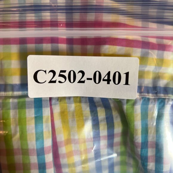 Gitman Bros Shirt Mens Medium Colorful Check Loud Formal Easter Longsleeve - Picture 7 of 7